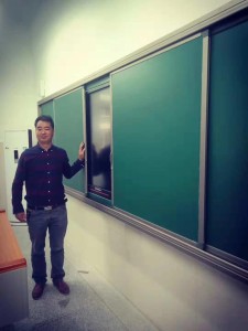 优雅乐学校多媒体教学黑板推拉板 定制尺寸，兼具教学演示与展示价值
