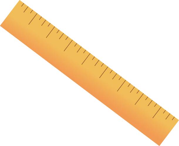直尺教学用品矢量图尺子png